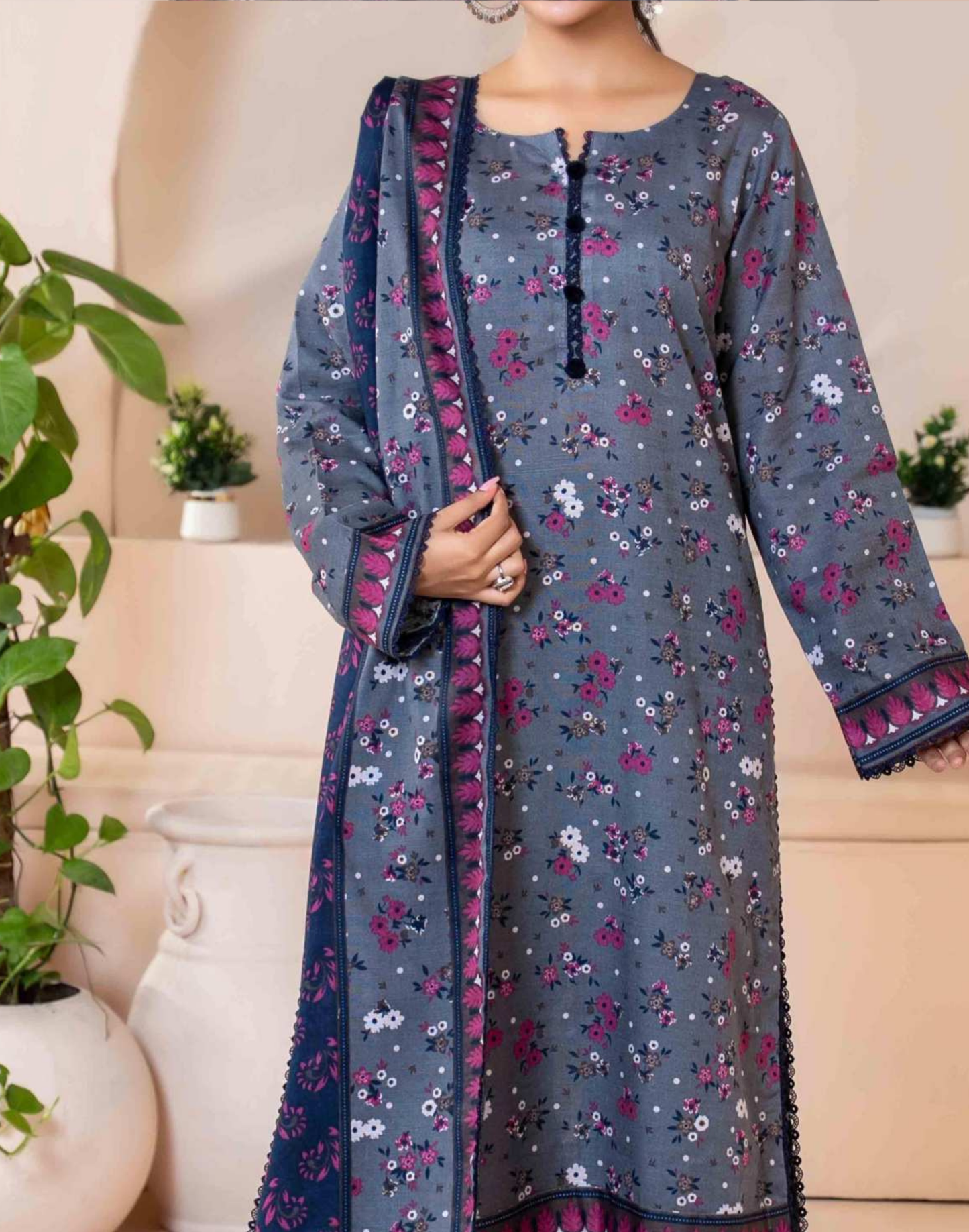 Mehnaz Airjet Printed Khaddar 3PC
