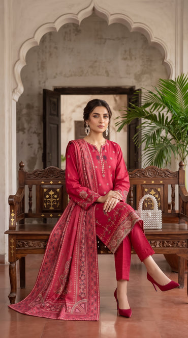 Areesha By Anaya Noor Heavy Emb Khaddar 3PC