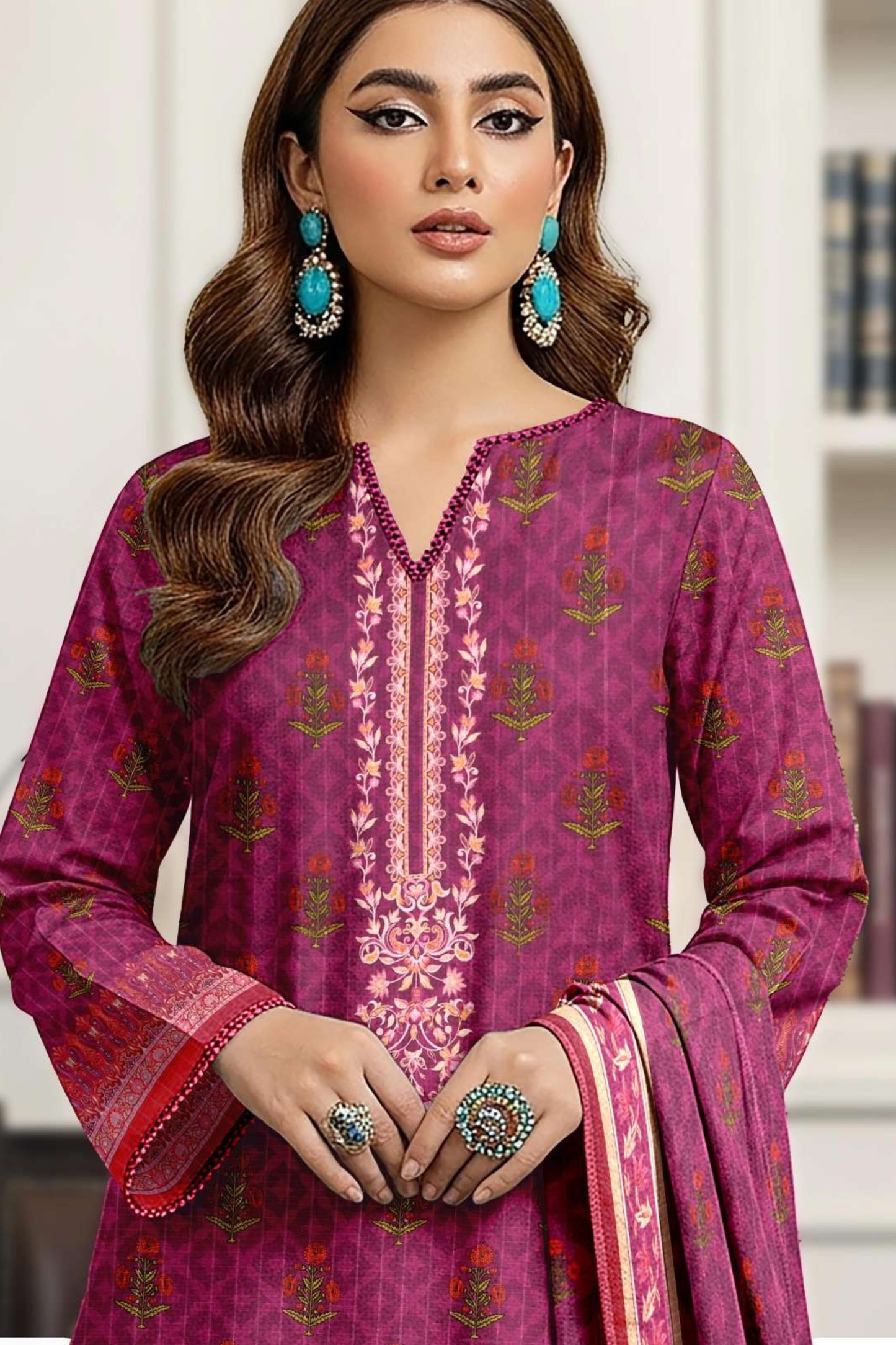 Zara Ali Printed Dobby 3PC