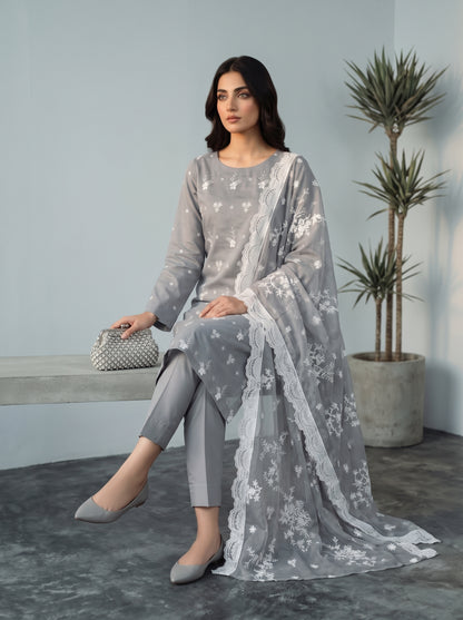 White Rose By Anaya Noor Emb Viscose 3PC