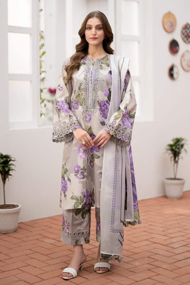 Baroque allover Printed Lawn 2-PC