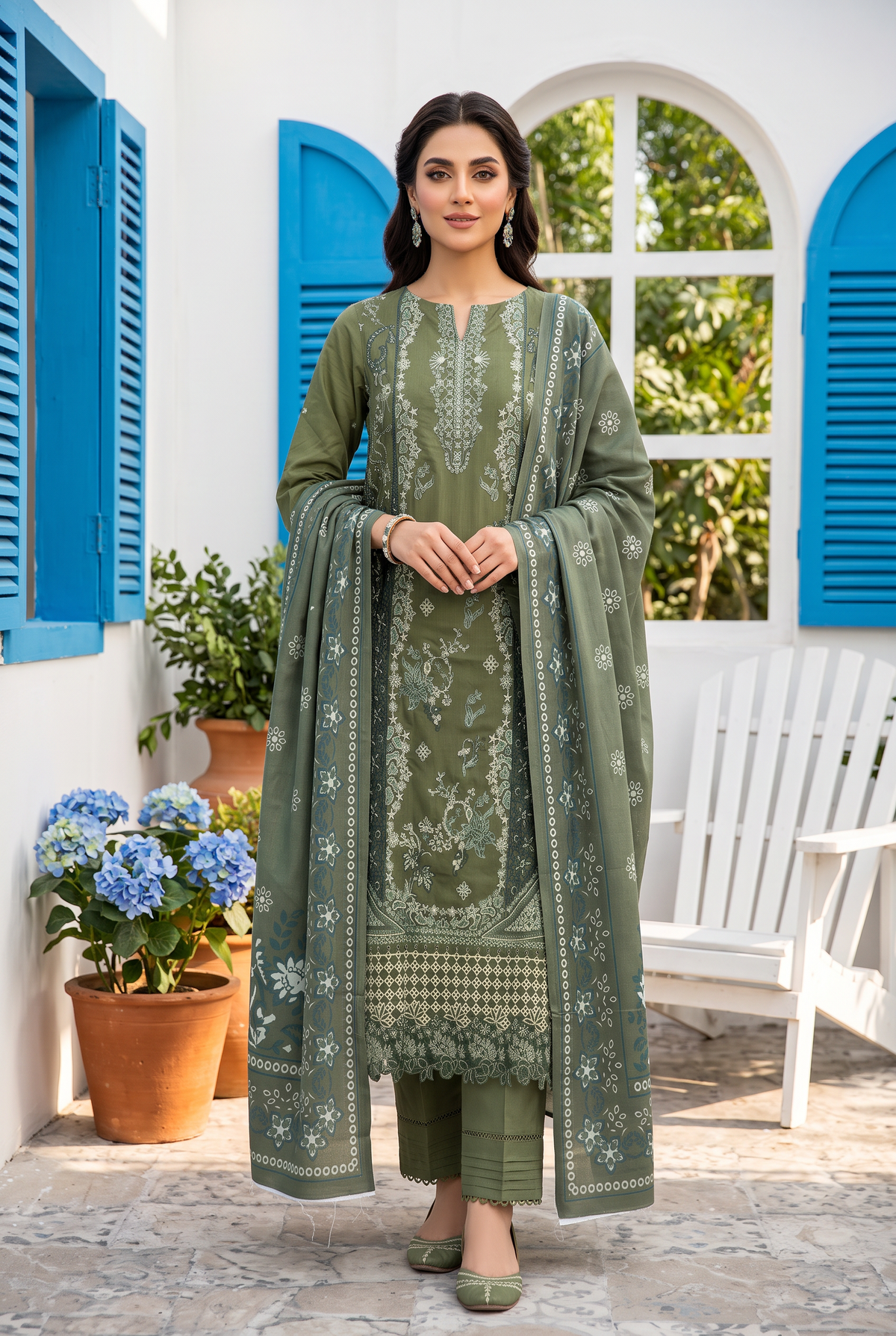 Sukhaina By Anaya Noor Fully Emb Slub Marian 3PC