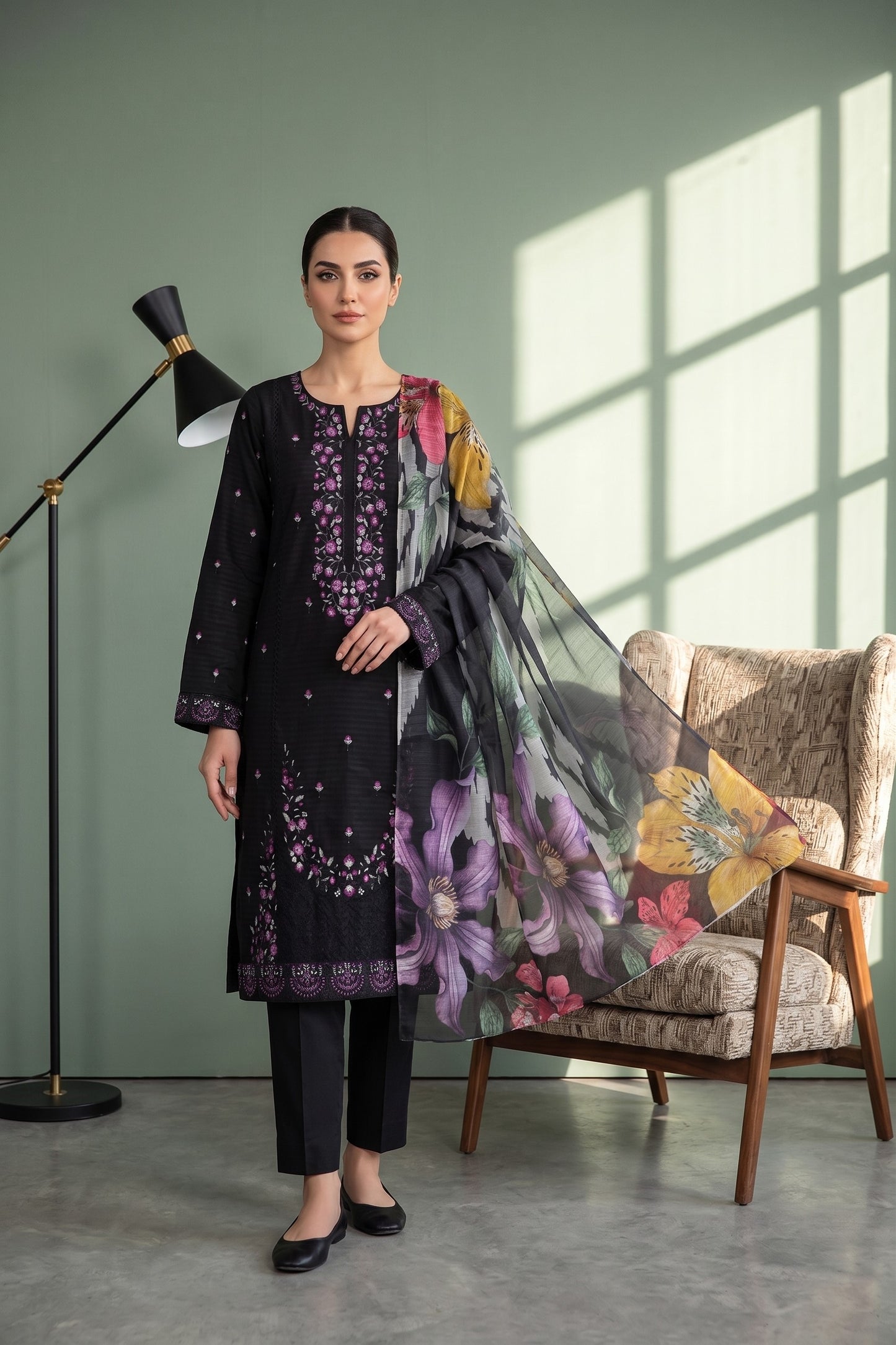 Florent By Anaya Noor Embroidered 3PC