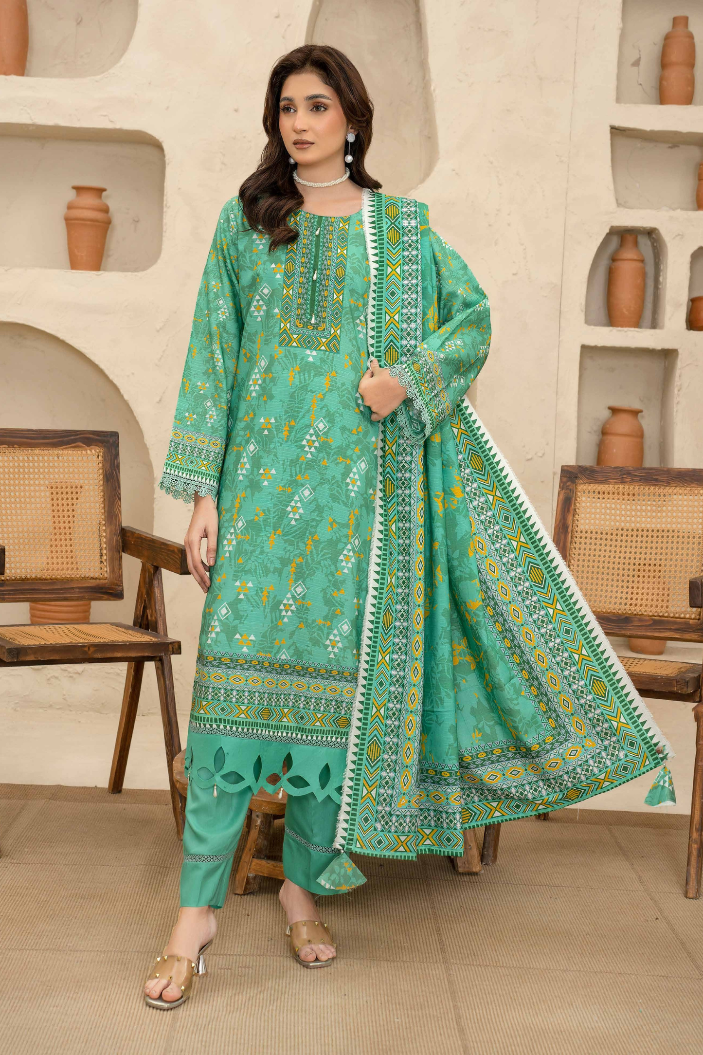 Esha Eshal by Bin Ilyas Premium Printed Viscose 3PC