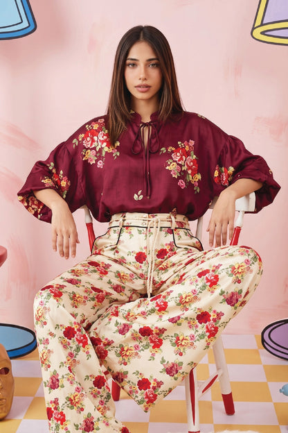 Zesh Printed Silk 2PC