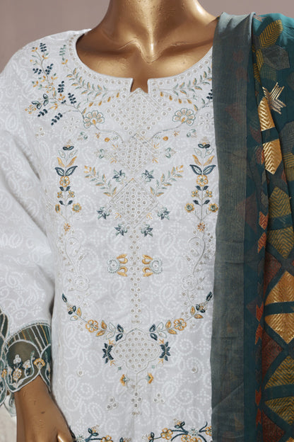 Fashion By Aifa Emb Lawn With Patches  3PC