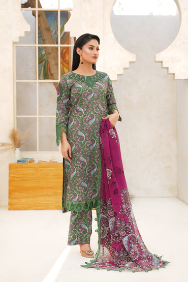 Jashn-e-Baharan By Anaya Noor Emb & Digital Printed Lawn 3PC