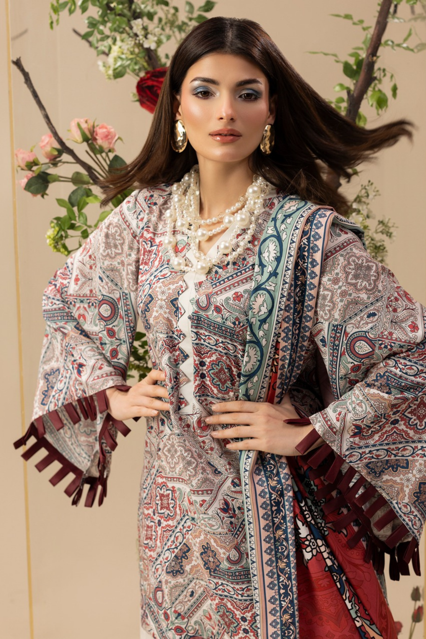 Paltar Printed Slub Linen 3PC