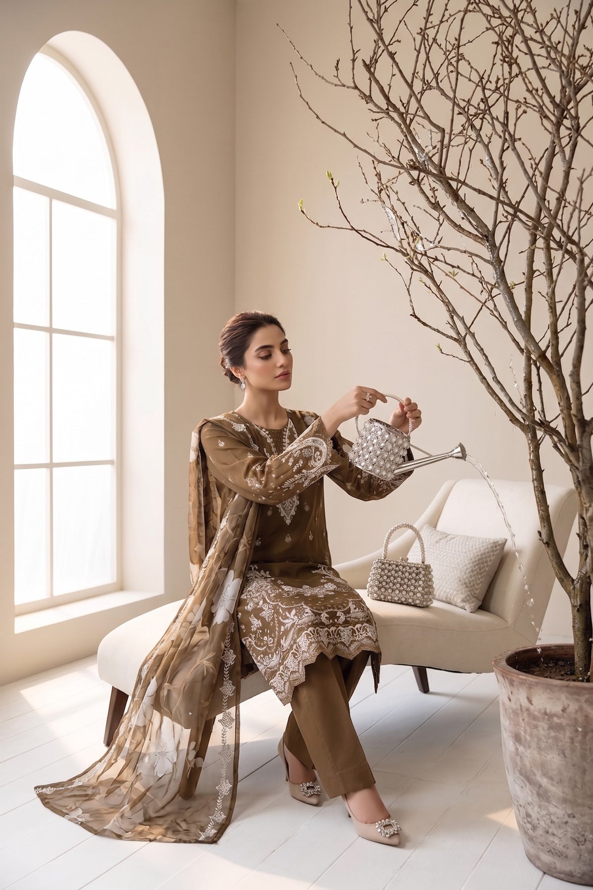 Lazer Kari By Anaya Noor Emb Viscose 3PC