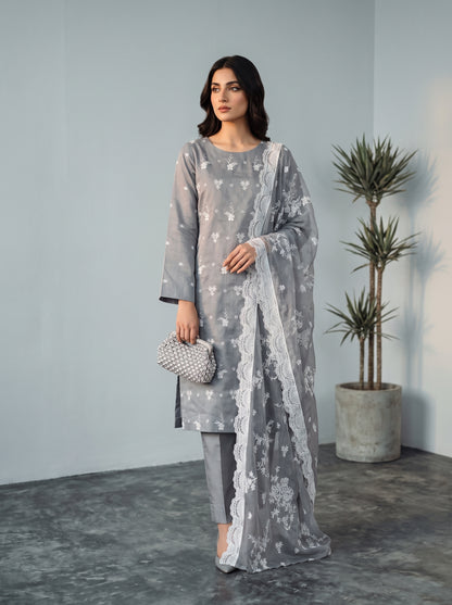 White Rose By Anaya Noor Emb Viscose 3PC