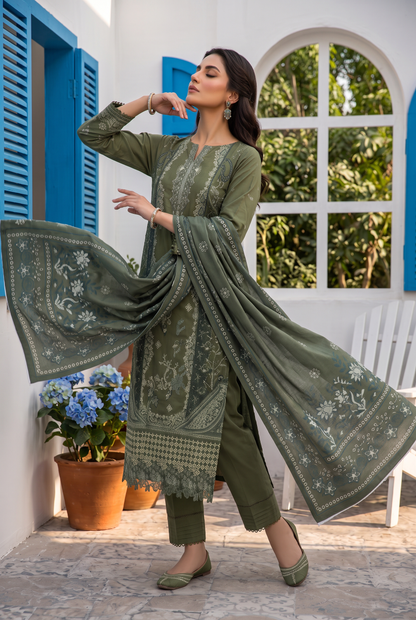 Sukhaina By Anaya Noor Fully Emb Slub Marian 3PC