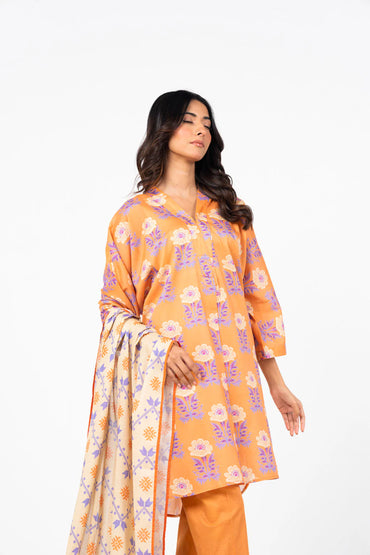AlKaram Printed Lawn 3-PC