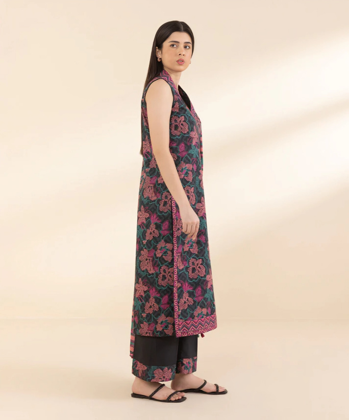 Sapphire Digital Printed Linen 3-PC