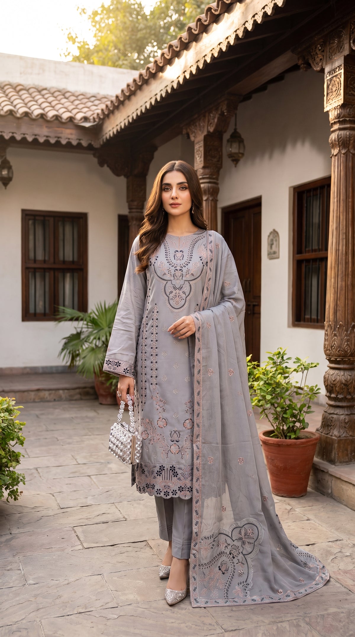 Halima By Anaya Noor Premium Emb Viscose 3PC