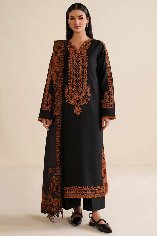 Farasha Plain Embroidered Lawn 3PC