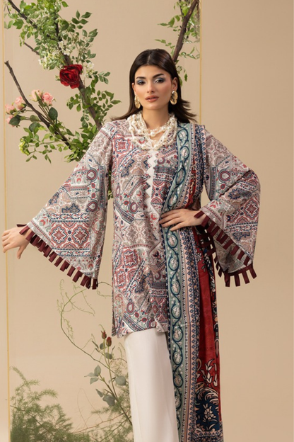 Paltar Printed Slub Linen 3PC