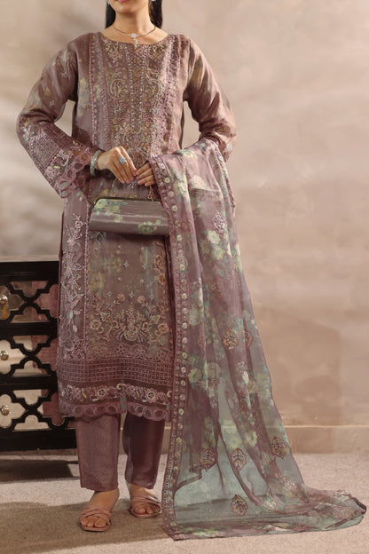 Afsanah By Pak Fabrics Luxury Embroidered Organza Stitched 3PC
