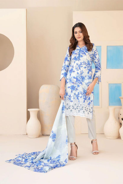 Elira By Tawakkal Digital Printed & Emb Lawn 3PC