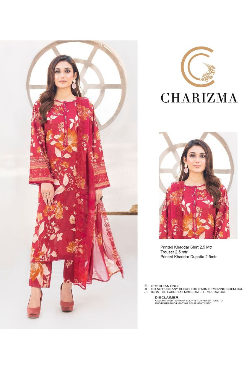 Charizma 3-Piece Khaddar Winter Unstitched Collection 2023
