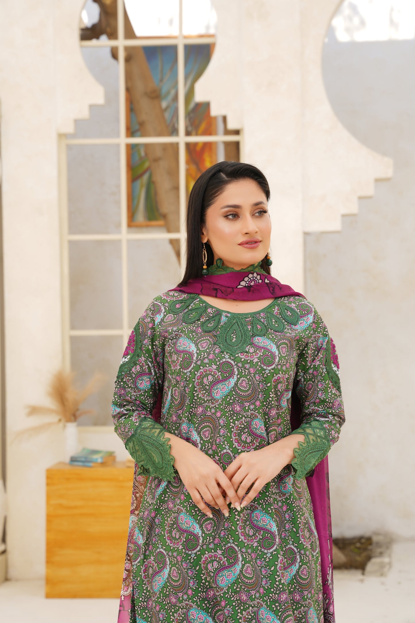 Jashn-e-Baharan By Anaya Noor Emb & Digital Printed Lawn 3PC