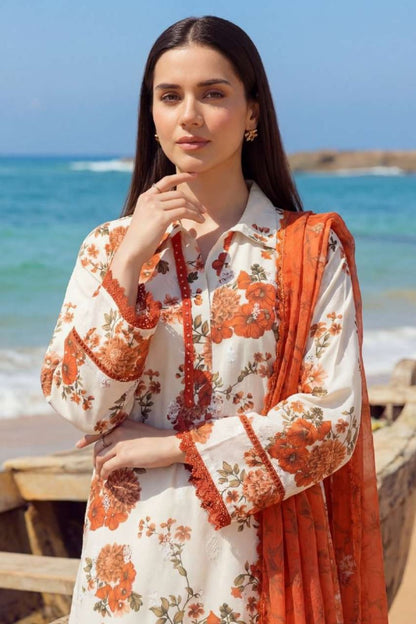 Umang By Motifz Schiffli Emb Lawn 3PC