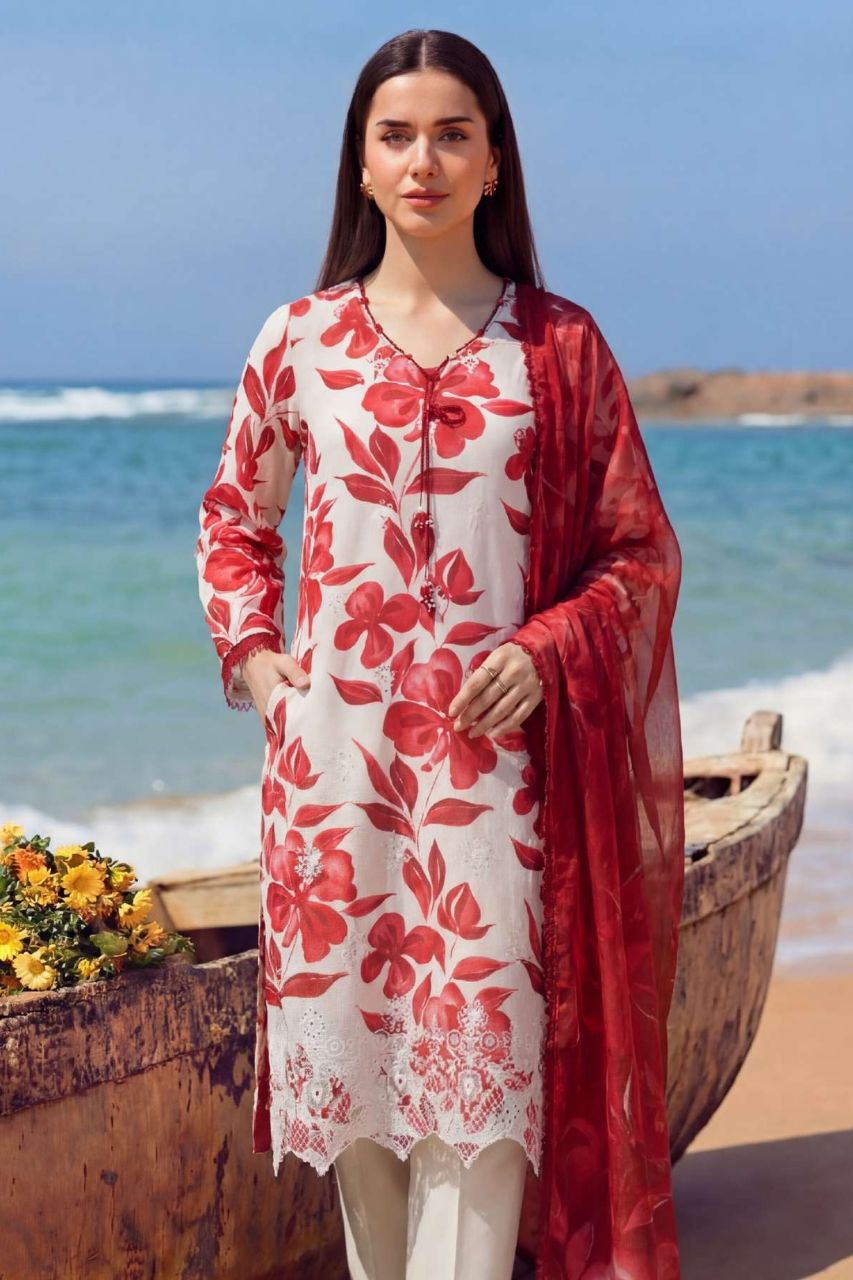 Umang By Motifz Schiffli Emb Lawn 3PC