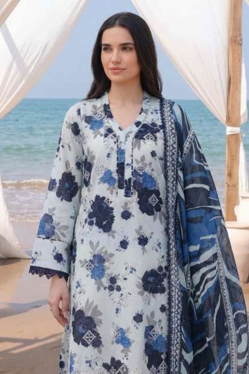 Umang By Motifz Schiffli Emb Lawn 3PC