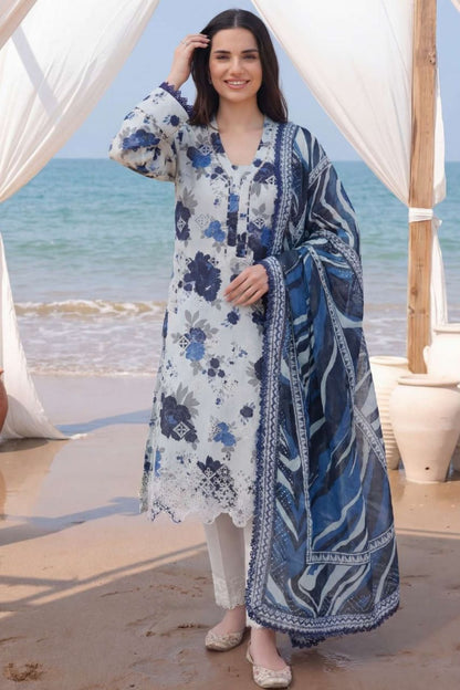 Umang By Motifz Schiffli Emb Lawn 3PC