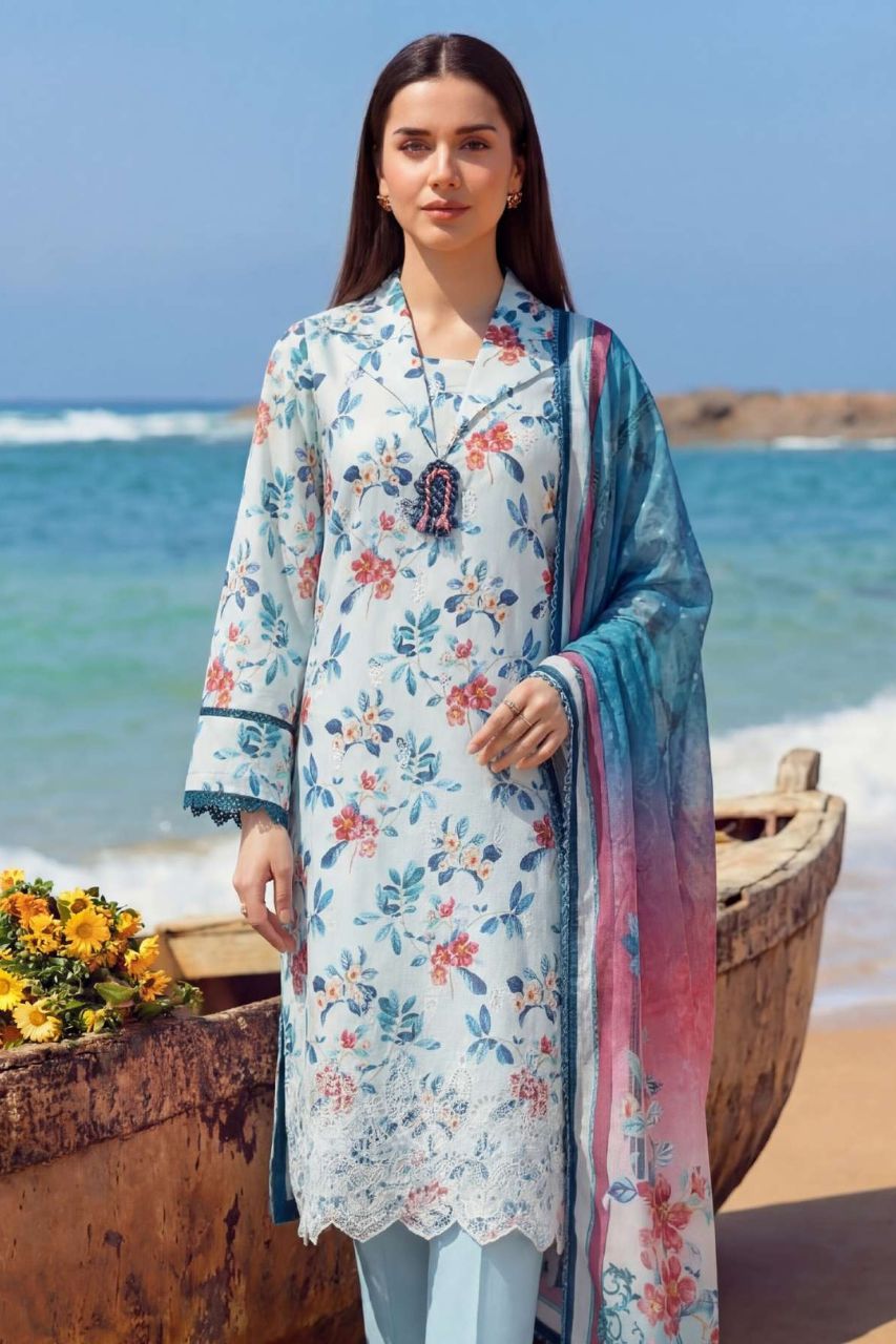 Umang By Motifz Schiffli Emb Lawn 3PC