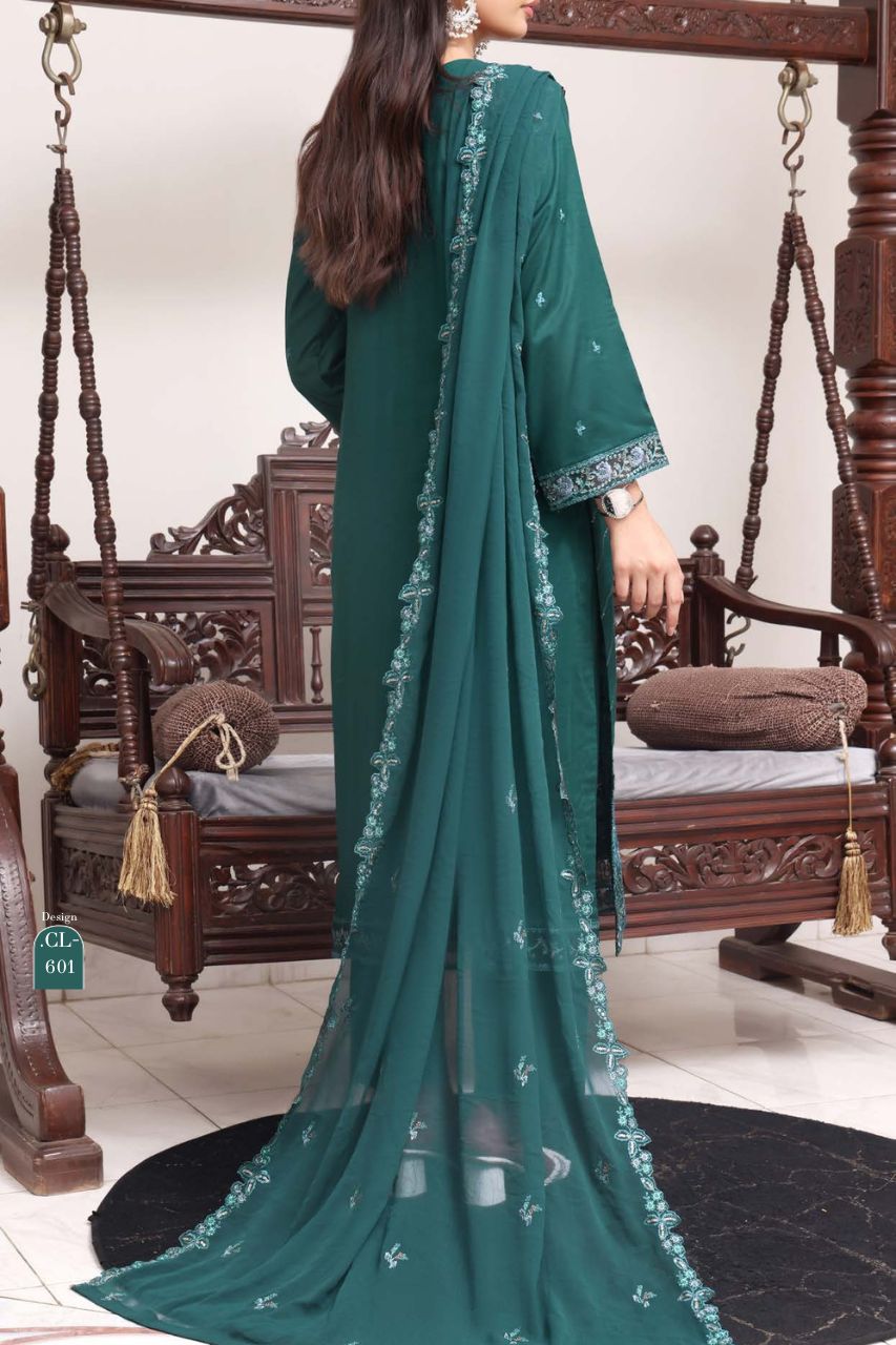 Meherma Luxury Embroidered Chickenkari Lawn 3PC