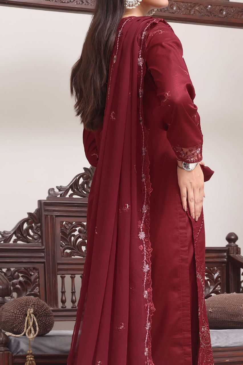 Meherma Luxury Embroidered Chickenkari Lawn 3PC