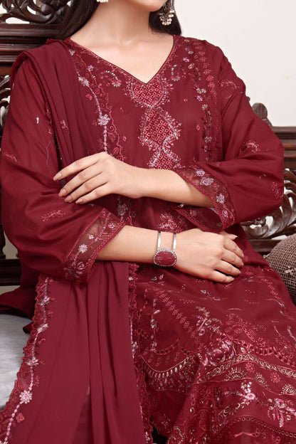 Meherma Luxury Embroidered Chickenkari Lawn 3PC