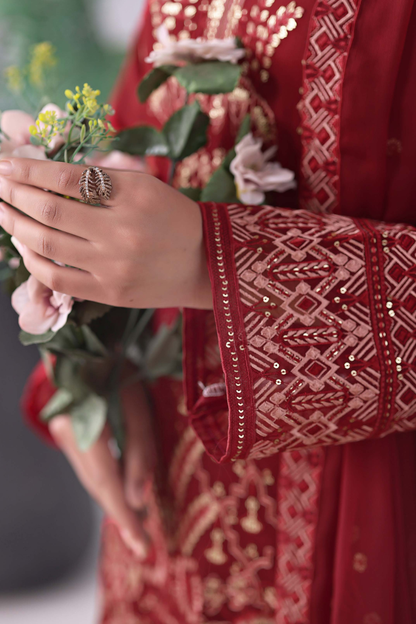 Meher Bano | Pak Fabrics | Luxe | Chiffon-3PC
