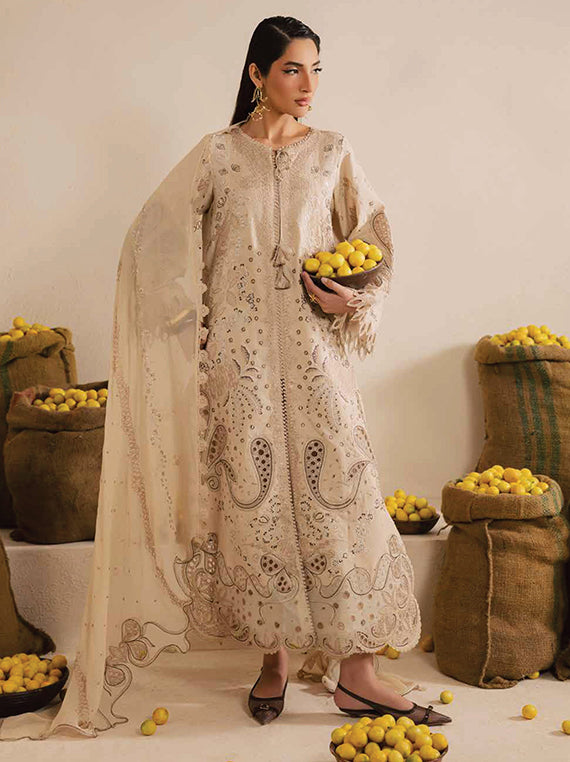 Nureh Plain Embroidered Lawn 3PC