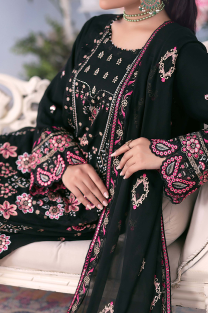 Meher Bano | Pak Fabrics | Luxe | Chiffon-3PC