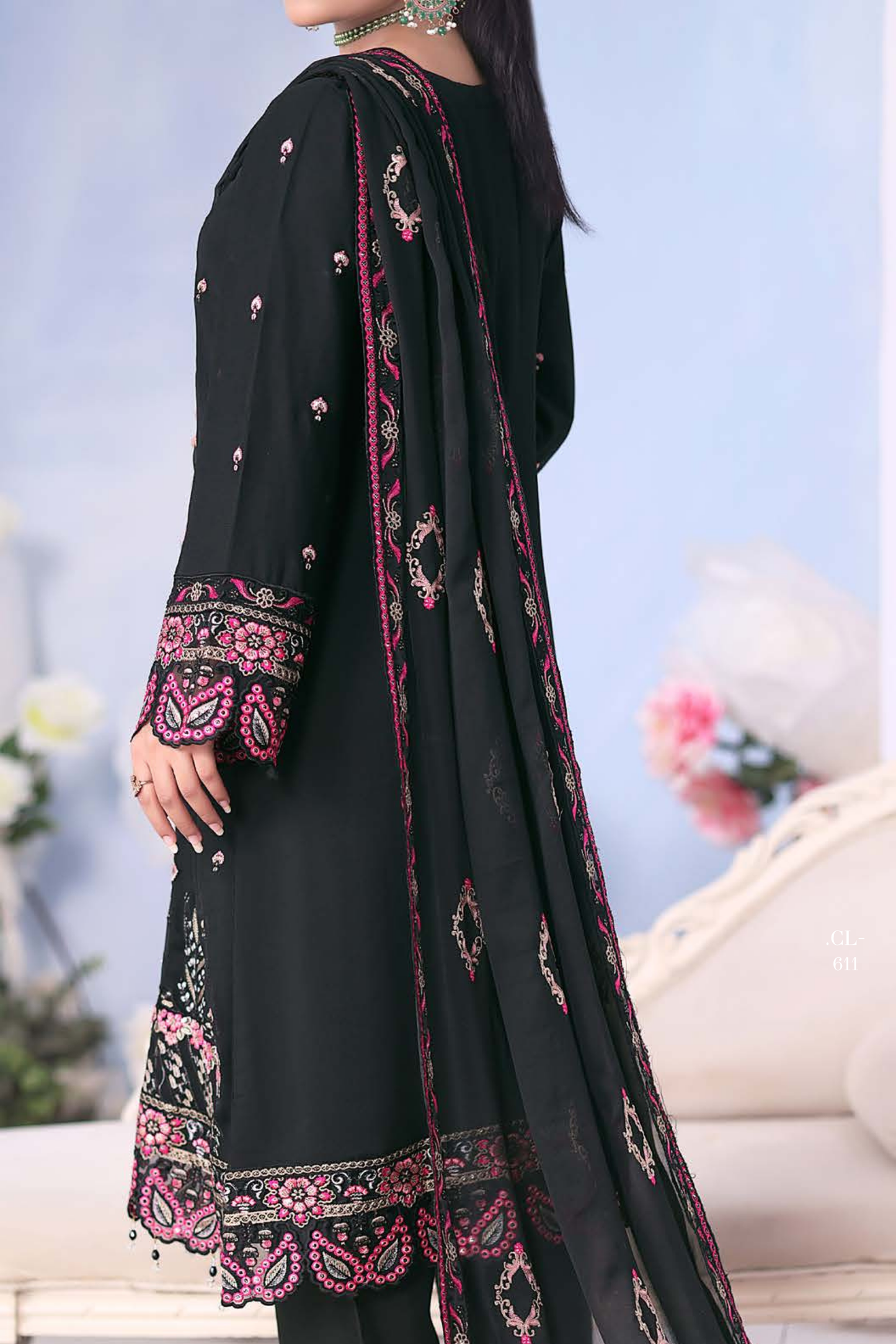 Meher Bano | Pak Fabrics | Luxe | Chiffon-3PC