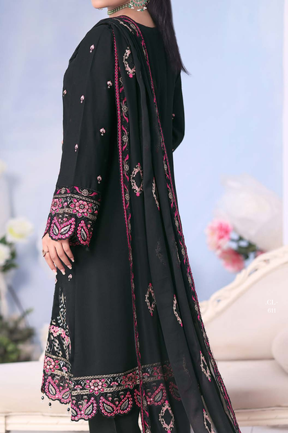 Meher Bano | Pak Fabrics | Luxe | Chiffon-3PC