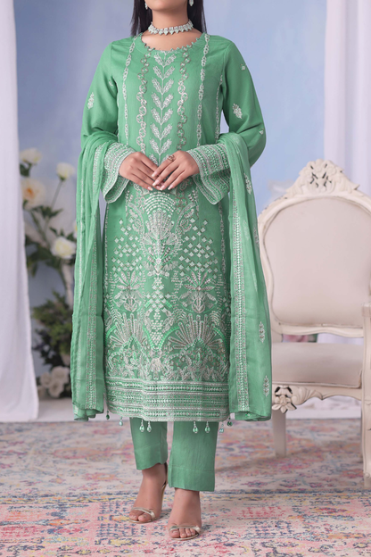 Meher Bano | Pak Fabrics | Luxe | Chiffon-3PC