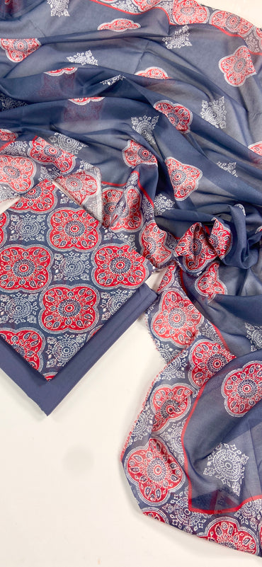 Bareeze Digital Classic Printed Lawn 3PC