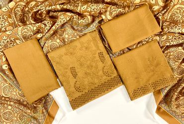 Anaya Noor Embroidered Dhanak 3PC