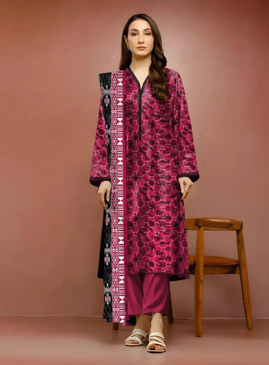 Edenrobe Digital Printed Lawn 3PC