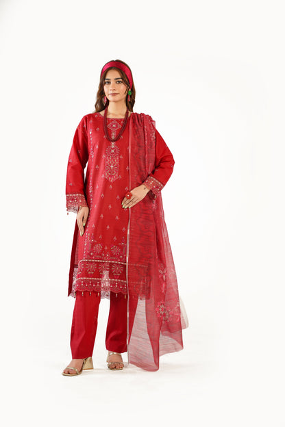 Sapphire Fancy Jacquard Cotton Emb 3PC
