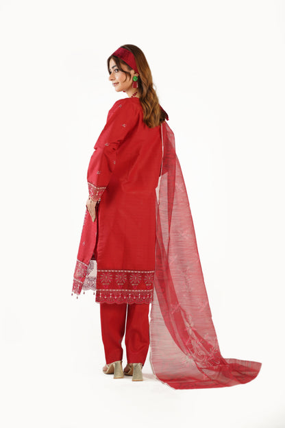 Sapphire Fancy Jacquard Cotton Emb 3PC