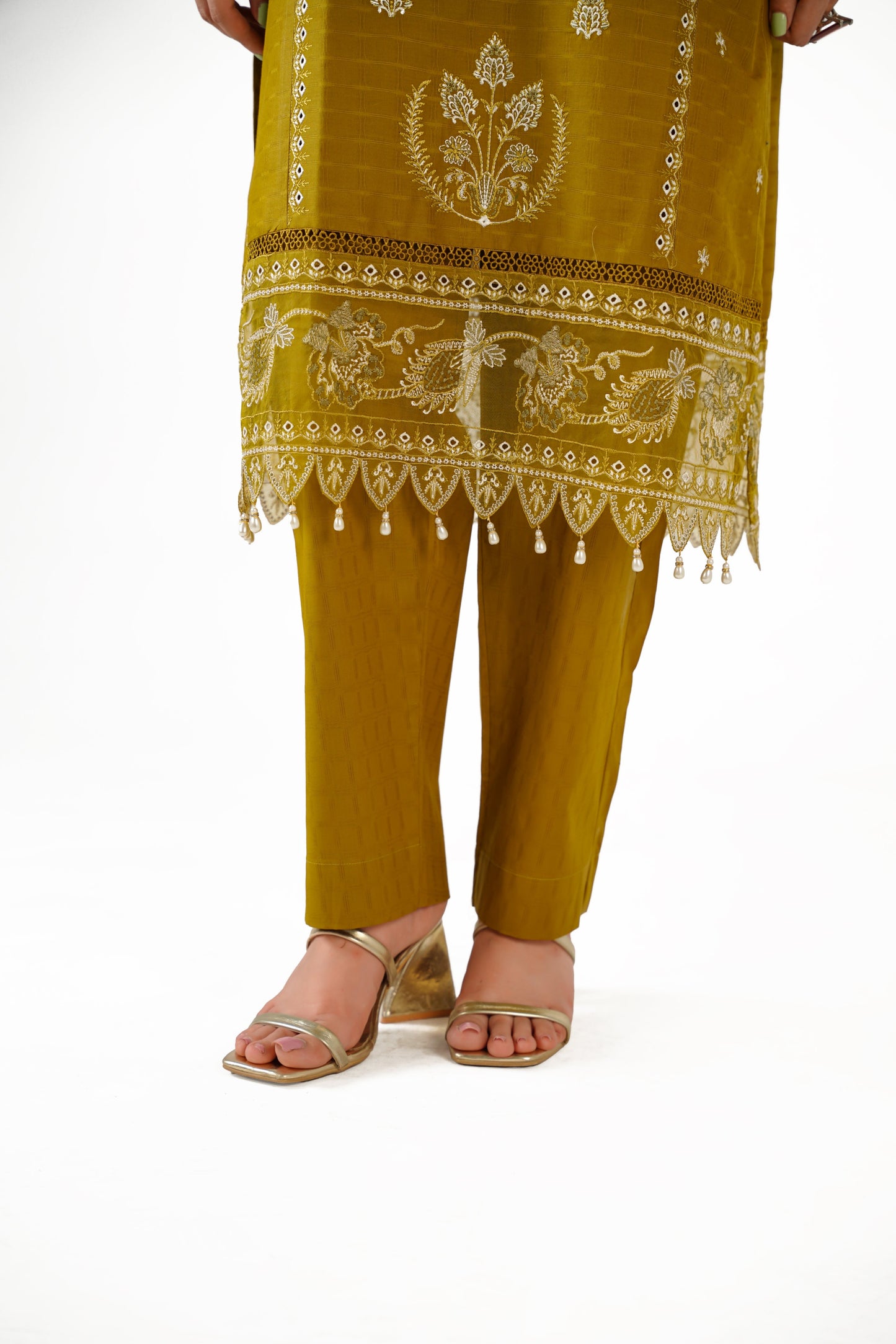 Sapphire Fancy Jacquard Cotton Emb 3PC
