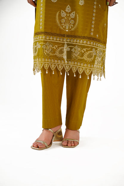 Sapphire Fancy Jacquard Cotton Emb 3PC