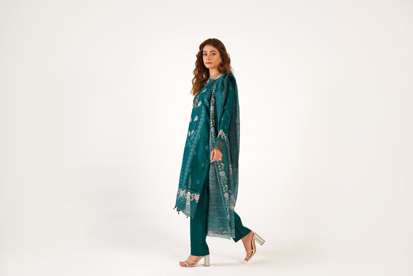Maria B Fancy Jacquard Cotton Emb 3PC