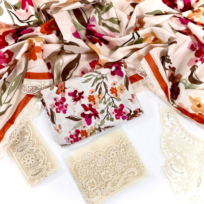 Crimson Emb Digital Printed Khaddar 3PC