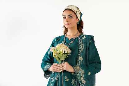 Anaya Noor Fancy Jacquard Cotton Emb 3PC