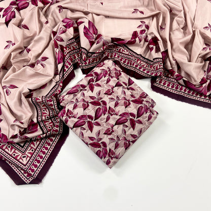 Anaya Noor Printed Bana Dora Slub Linen 3PC