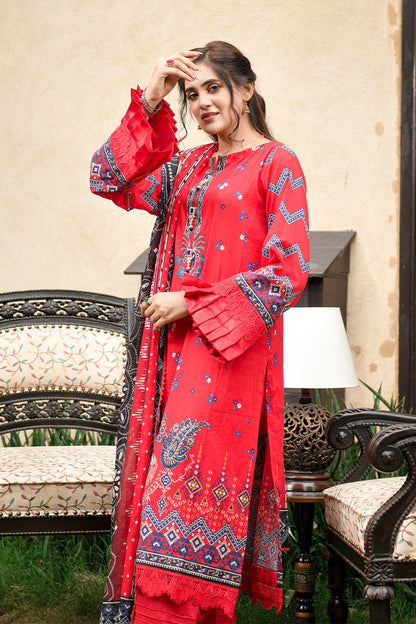 Nada By Murashe Printed Doria Lawn 3-PC